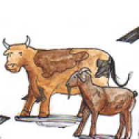 761 - 牛羊过路
牛羊過路
Cow and Goat Cross the Road